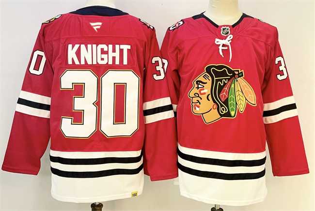 Men's Chicago Blackhawks #30 Spencer Knight Red 2025 Home 100th Anniversary Stitched Hockey Jersey,We sell and wholesale Men's Chicago Blackhawks #30 Spencer Knight Red 2025 Home 100th Anniversary Stitched Hockey Jersey on line form chian!