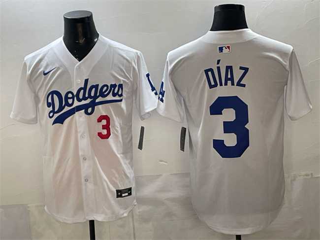 Men's Los Angeles Dodgers #3 Edwin Diaz White 2025 Limited Stitched Jersey,We sell and wholesale Men's Los Angeles Dodgers #3 Edwin Diaz White 2025 Limited Stitched Jersey on line form chian!