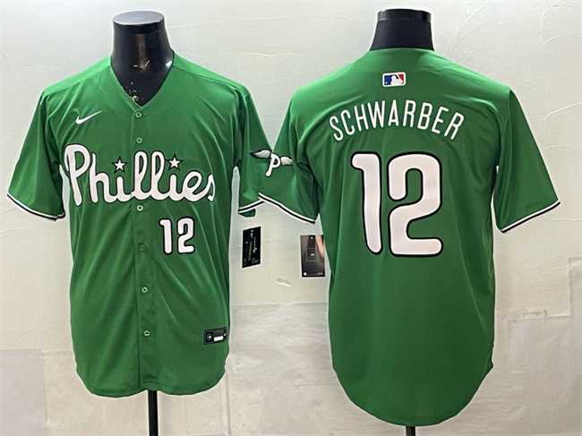 Men's Philadelphia Phillies #12 Kyle Schwarber Green Limited Stitched Jersey,We sell and wholesale Men's Philadelphia Phillies #12 Kyle Schwarber Green Limited Stitched Jersey on line form chian!