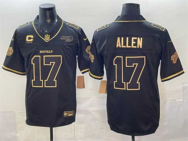 Men's Buffalo Bills #17 Josh Allen Black Gold 2025 F.U.S.E. 'Rivalries' With Bills Mafia Patch & 4-Star C Patch Vapor Limited Stitched Jersey,We sell and wholesale Men's Buffalo Bills #17 Josh Allen Black Gold 2025 F.U.S.E. 'Rivalries' With Bills Mafia Patch & 4-Star C Patch Vapor Limited Stitched Jersey on line form chian!