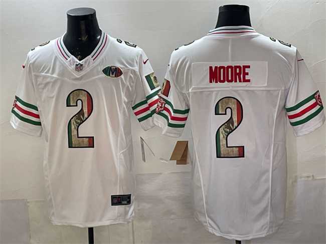 Men's Chicago Bears #2 D.J. Moore White Mexico F.U.S.E. With VMH Patch Stitched Jersey,We sell and wholesale Men's Chicago Bears #2 D.J. Moore White Mexico F.U.S.E. With VMH Patch Stitched Jersey on line form chian!