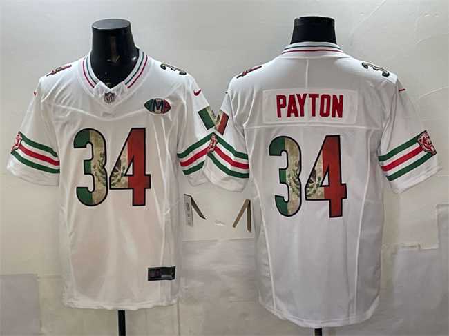 Men's Chicago Bears #34 Walter Payton White Mexico F.U.S.E. With VMH Patch Stitched Jersey,We sell and wholesale Men's Chicago Bears #34 Walter Payton White Mexico F.U.S.E. With VMH Patch Stitched Jersey on line form chian!
