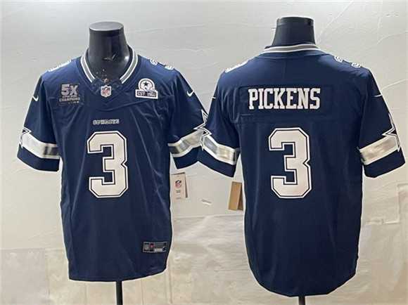 Men's Dallas Cowboys #3 George pickens Navy F.U.S.E. With 5x Super Bowl Champions & Established In 1960 Patch Vapor Limited Stitched Jersey,We sell and wholesale Men's Dallas Cowboys #3 George pickens Navy F.U.S.E. With 5x Super Bowl Champions & Established In 1960 Patch Vapor Limited Stitched Jersey on line form chian!