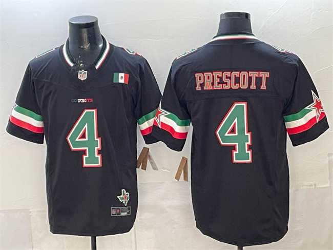Men's Dallas Cowboys #4 Dak Prescott 2024 Mexico Black F.U.S.E. Stitched Jersey,We sell and wholesale Men's Dallas Cowboys #4 Dak Prescott 2024 Mexico Black F.U.S.E. Stitched Jersey on line form chian!