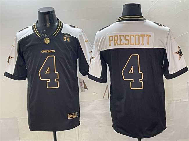 Men's Dallas Cowboys #4 Dak Prescott Black Gold 2025 F.U.S.E. 94 Marshawn Kneeland Memorial Patch Vapor Limited Stitched Jersey1,We sell and wholesale Men's Dallas Cowboys #4 Dak Prescott Black Gold 2025 F.U.S.E. 94 Marshawn Kneeland Memorial Patch Vapor Limited Stitched Jersey1 on line form chian!