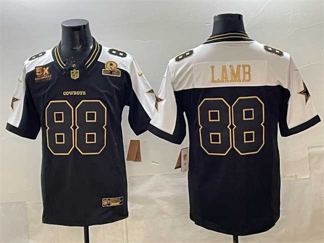 Men's Dallas Cowboys #88 CeeDee Lamb Black Gold F.U.S.E. With 5x Super Bowl Champions & Established In 1960 Patch Vapor Limited Stitched Jersey,We sell and wholesale Men's Dallas Cowboys #88 CeeDee Lamb Black Gold F.U.S.E. With 5x Super Bowl Champions & Established In 1960 Patch Vapor Limited Stitched Jersey on line form chian!