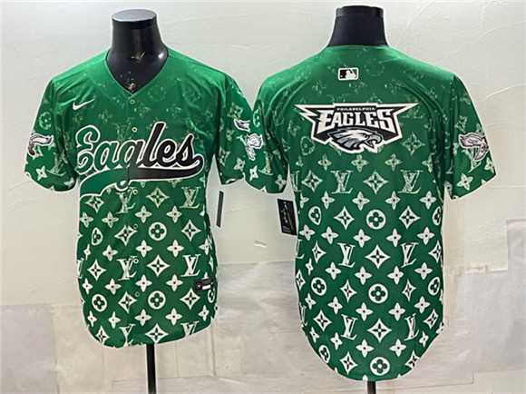 Men's Philadelphia Eagles Team Big Logo Green With Patch Limited Stitched Baseball Jersey,We sell and wholesale Men's Philadelphia Eagles Team Big Logo Green With Patch Limited Stitched Baseball Jersey on line form chian!