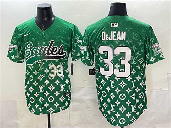 Men's Philadelphia Eagles #33 Cooper DeJean Green With Patch Limited Stitched Baseball Jersey,We sell and wholesale Men's Philadelphia Eagles #33 Cooper DeJean Green With Patch Limited Stitched Baseball Jersey on line form chian!