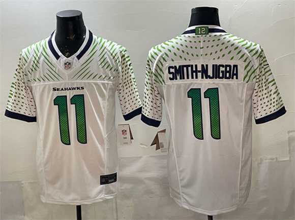Men's Seattle Seahawks #11 Jaxon Smith-Njigba White 2025 F.U.S.E. 'Rivalries' Vapor Untouchable Limited Stitched Jersey,We sell and wholesale Men's Seattle Seahawks #11 Jaxon Smith-Njigba White 2025 F.U.S.E. 'Rivalries' Vapor Untouchable Limited Stitched Jersey on line form chian!