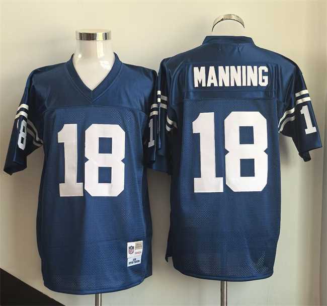 Men's Indianapolis Colts #18 Peyton Manning Blue Throwback Stitched Jersey,We sell and wholesale Men's Indianapolis Colts #18 Peyton Manning Blue Throwback Stitched Jersey on line form chian!