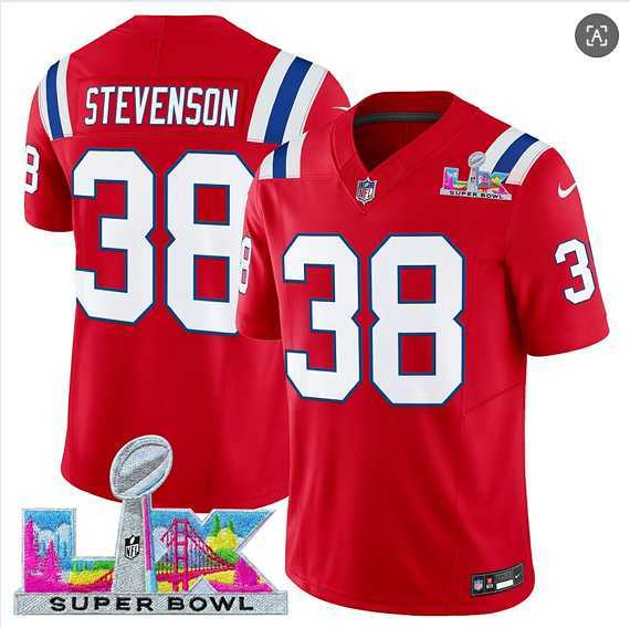 Men's New England Patriots #38 Rhamondre Stevenson Red 2025 F.U.S.E. Super Bowl LX Patch Vapor Limited Stitched Jersey,We sell and wholesale Men's New England Patriots #38 Rhamondre Stevenson Red 2025 F.U.S.E. Super Bowl LX Patch Vapor Limited Stitched Jersey on line form chian!