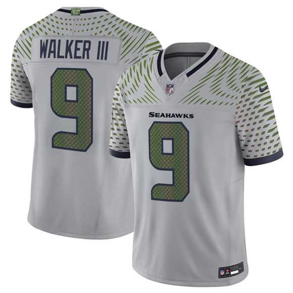 Men's Seattle Seahawks #9 Kenneth Walker III Gray 2025 F.U.S.E. 'Rivalries' Vapor Limited Stitched Jersey,We sell and wholesale Men's Seattle Seahawks #9 Kenneth Walker III Gray 2025 F.U.S.E. 'Rivalries' Vapor Limited Stitched Jersey on line form chian!