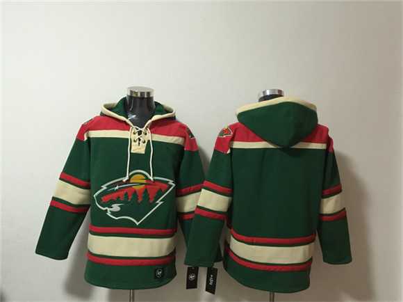 Men's Minnesota Wild Blank Green Lace-Up Pullover Hoodie,We sell and wholesale Men's Minnesota Wild Blank Green Lace-Up Pullover Hoodie on line form chian!
