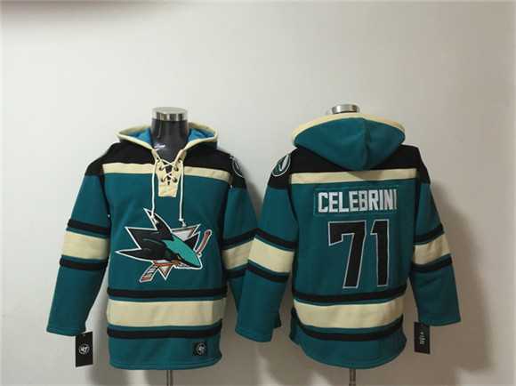 Men's San Jose Sharks #71 Macklin Celebrini Teal Lace-Up Pullover Hoodie,We sell and wholesale Men's San Jose Sharks #71 Macklin Celebrini Teal Lace-Up Pullover Hoodie on line form chian!