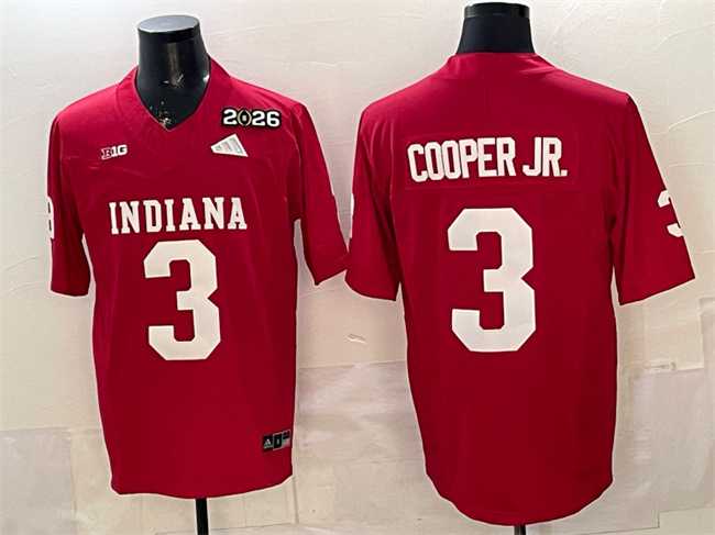 Men's Indiana Hoosiers #3 Omar Cooper Jr. Red F.U.S.E. 2026 Patch Stitched Football Jersey,We sell and wholesale Men's Indiana Hoosiers #3 Omar Cooper Jr. Red F.U.S.E. 2026 Patch Stitched Football Jersey on line form chian!