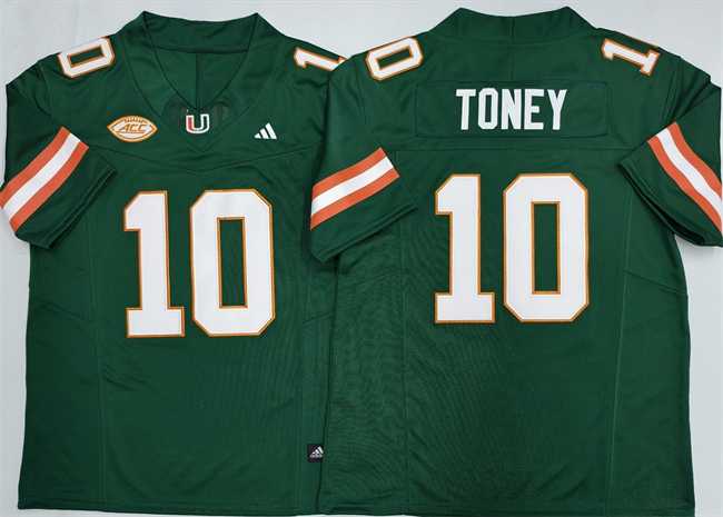 Men's Miami Hurricanes #10 Malachi Toney Green F.U.S.E. 2026 Stitched Football Jersey,We sell and wholesale Men's Miami Hurricanes #10 Malachi Toney Green F.U.S.E. 2026 Stitched Football Jersey on line form chian!