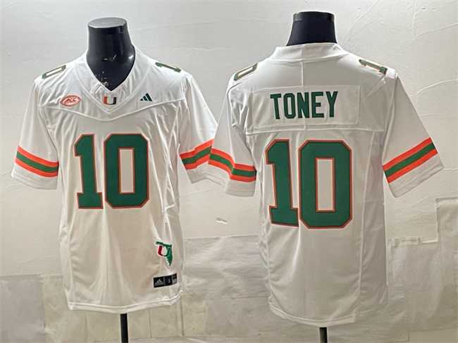 Men's Miami Hurricanes #10 Malachi Toney White F.U.S.E. Florida Patch Stitched Football Jersey,We sell and wholesale Men's Miami Hurricanes #10 Malachi Toney White F.U.S.E. Florida Patch Stitched Football Jersey on line form chian!