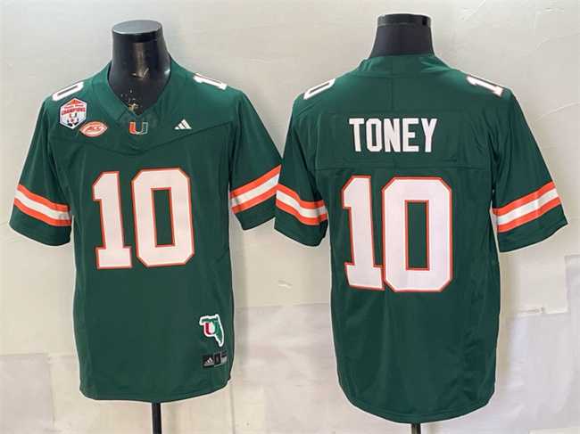 Men's Miami Hurricanes #10 Malachi Toney Green F.U.S.E. Fiesta Bowl Champions & Florida Patch Stitched Football Jersey,We sell and wholesale Men's Miami Hurricanes #10 Malachi Toney Green F.U.S.E. Fiesta Bowl Champions & Florida Patch Stitched Football Jersey on line form chian!