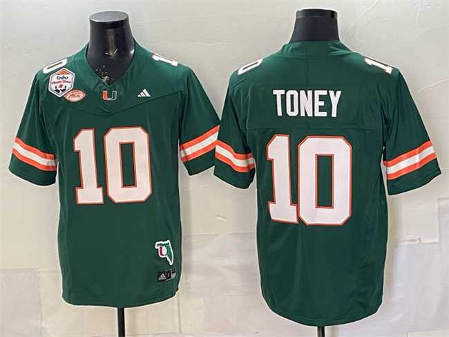 Men's Miami Hurricanes #10 Malachi Toney Green F.U.S.E. The Fiesta Bowl Champions & Florida Patch Stitched Football Jersey,We sell and wholesale Men's Miami Hurricanes #10 Malachi Toney Green F.U.S.E. The Fiesta Bowl Champions & Florida Patch Stitched Football Jersey on line form chian!