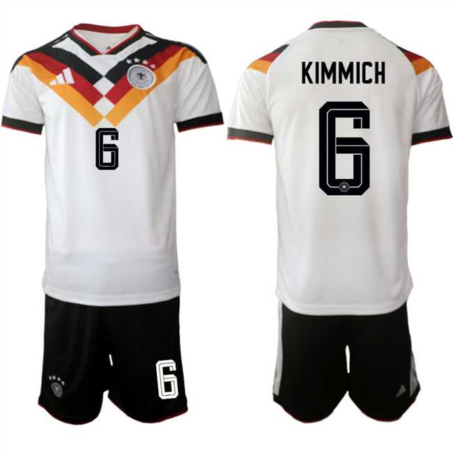 Men's Germany #6 Joshua Kimmich White 2025-26 Home Soccer Jersey Suit,We sell and wholesale Men's Germany #6 Joshua Kimmich White 2025-26 Home Soccer Jersey Suit on line form chian!