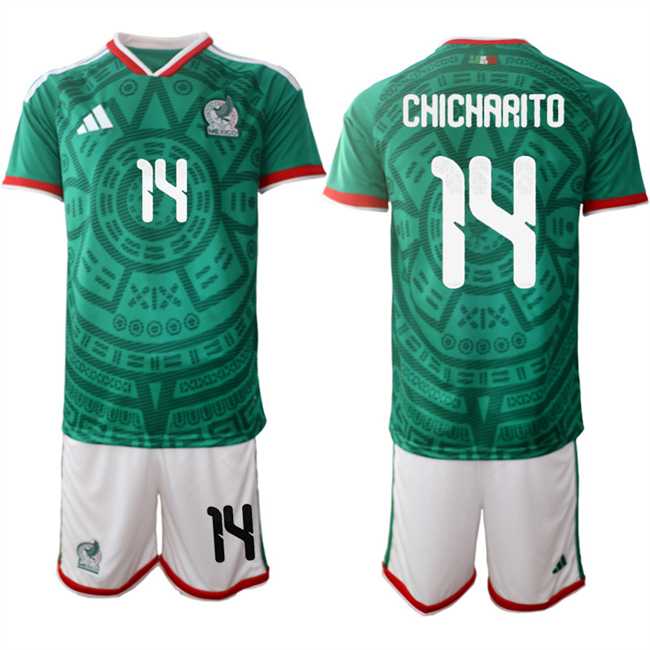Men's Mexico #14 Javier Chicharito Green 2025-26 Home Soccer Jersey Suit,We sell and wholesale Men's Mexico #14 Javier Chicharito Green 2025-26 Home Soccer Jersey Suit on line form chian!