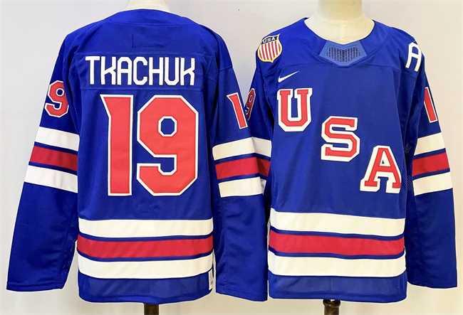 Men's USA #19 Matthew Tkachuk Royal 2025-2026 Stitched Jersey,We sell and wholesale Men's USA #19 Matthew Tkachuk Royal 2025-2026 Stitched Jersey on line form chian!