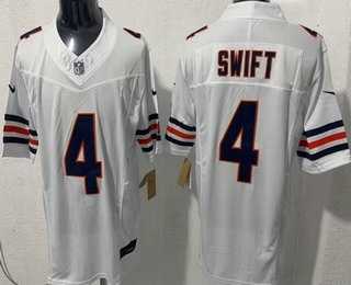 Men's Chicago Bears #4 D'Andre Swift Limited White FUSE Vapor Stitched Jersey,We sell and wholesale Men's Chicago Bears #4 D'Andre Swift Limited White FUSE Vapor Stitched Jersey on line form chian!