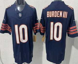 Men's Chicago Bears #10 Luther Burden III Limited Navy FUSE Vapor Stitched Jersey,We sell and wholesale Men's Chicago Bears #10 Luther Burden III Limited Navy FUSE Vapor Stitched Jersey on line form chian!