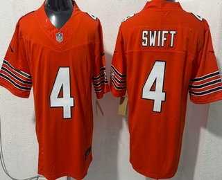 Men's Chicago Bears #4 D'Andre Swift Limited Orange FUSE Vapor Stitched Jersey,We sell and wholesale Men's Chicago Bears #4 D'Andre Swift Limited Orange FUSE Vapor Stitched Jersey on line form chian!