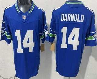 Men's Seattle Seahawks #14 Sam Darnold Limited Blue FUSE Vapor Stitched Jersey,We sell and wholesale Men's Seattle Seahawks #14 Sam Darnold Limited Blue FUSE Vapor Stitched Jersey on line form chian!