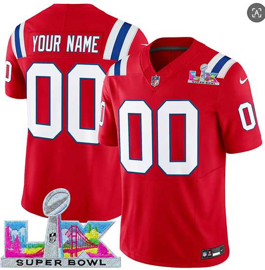 Men's New England Patriots Active Player Custom Red 2025 F.U.S.E. Super Bowl LX Patch Vapor Limited Stitched Jersey,We sell and wholesale Men's New England Patriots Active Player Custom Red 2025 F.U.S.E. Super Bowl LX Patch Vapor Limited Stitched Jersey on line form chian!
