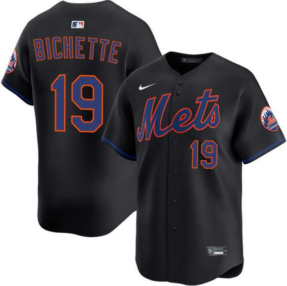 Men's New York Mets #19 Bo Bichette 2026 Black Limited Stitched Jersey Dzhi,We sell and wholesale Men's New York Mets #19 Bo Bichette 2026 Black Limited Stitched Jersey Dzhi on line form chian!