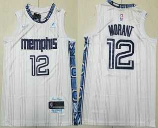 Men's Memphis Grizzlies #12 Ja Morant White 2025 City Sponsor Swingman Jersey,We sell and wholesale Men's Memphis Grizzlies #12 Ja Morant White 2025 City Sponsor Swingman Jersey on line form chian!