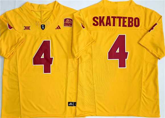 Men's Arizona State Sun Devils #4 Cam Skattebo Gold 2025 F.U.S.E. Vapor Limited Stitched Jersey,We sell and wholesale Men's Arizona State Sun Devils #4 Cam Skattebo Gold 2025 F.U.S.E. Vapor Limited Stitched Jersey on line form chian!