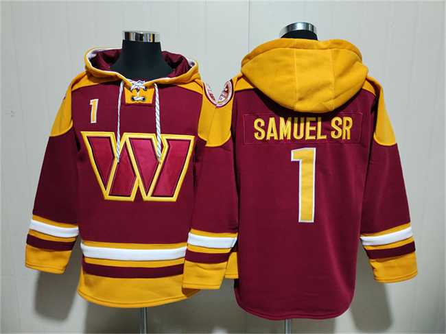 Men's Washington Commanders #1 Deebo Samuel Sr. Burgundy Ageless Must-Have Lace-Up Pullover Hoodie,We sell and wholesale Men's Washington Commanders #1 Deebo Samuel Sr. Burgundy Ageless Must-Have Lace-Up Pullover Hoodie on line form chian!