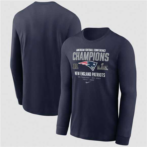 Men's New England Patriots Navy 2025 AFC Champions Team Nation Long Sleeve T-Shirt,We sell and wholesale Men's New England Patriots Navy 2025 AFC Champions Team Nation Long Sleeve T-Shirt on line form chian!