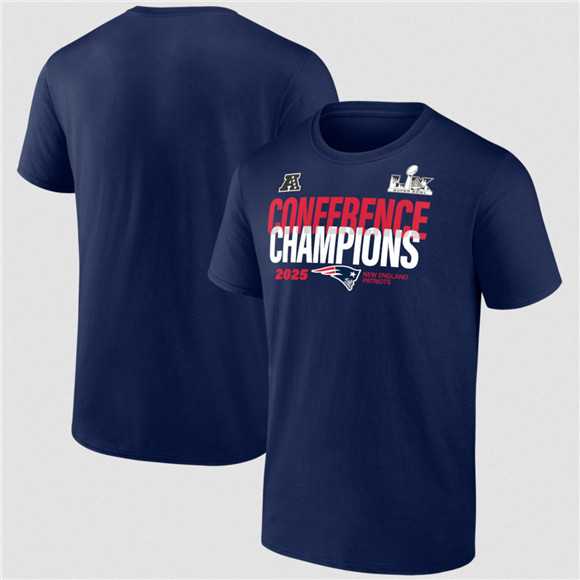 Men's New England Patriots Navy 2025 AFC Champions Right Side Draw T-Shirt,We sell and wholesale Men's New England Patriots Navy 2025 AFC Champions Right Side Draw T-Shirt on line form chian!