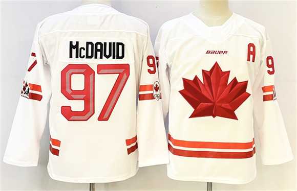 Men's Canada Hockey #97 Connor McDavid White With A Patch Stitched Jersey,We sell and wholesale Men's Canada Hockey #97 Connor McDavid White With A Patch Stitched Jersey on line form chian!