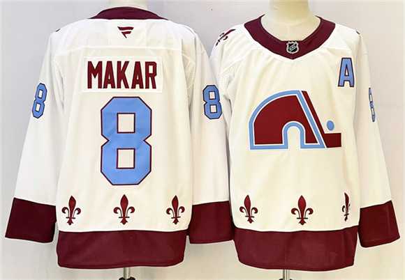 Men's Colorado Avalanche #8 Cale Makar White 2024-25 With A Patch Stitched Jersey,We sell and wholesale Men's Colorado Avalanche #8 Cale Makar White 2024-25 With A Patch Stitched Jersey on line form chian!