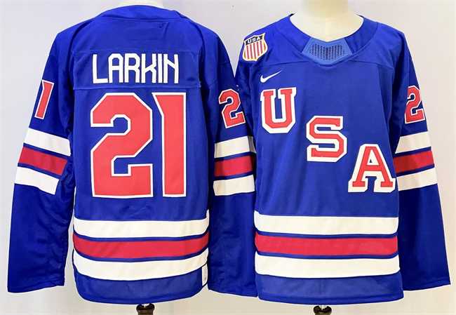 Men's USA #21 Dylan Larkin Royal 2025-2026 Stitched Jersey,We sell and wholesale Men's USA #21 Dylan Larkin Royal 2025-2026 Stitched Jersey on line form chian!