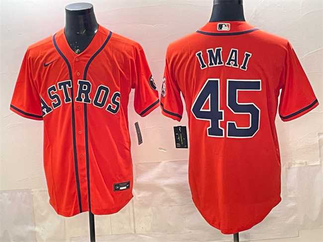 Men's Houston Astros #45 Tatsuya Imai Orange Cool Base Stitched Jersey,We sell and wholesale Men's Houston Astros #45 Tatsuya Imai Orange Cool Base Stitched Jersey on line form chian!