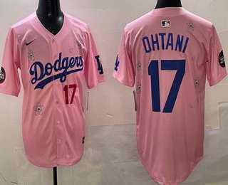 Men's Los Angeles Dodgers #17 Shohei Ohtani Pink 2025 Tokyo Series Limited Jersey,We sell and wholesale Men's Los Angeles Dodgers #17 Shohei Ohtani Pink 2025 Tokyo Series Limited Jersey on line form chian!