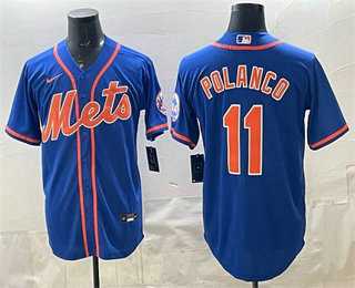 Men's New York Mets #11 Jorge Polanco Blue Cool Base Stitched Jersey,We sell and wholesale Men's New York Mets #11 Jorge Polanco Blue Cool Base Stitched Jersey on line form chian!
