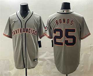 Men's San Francisco Giants #25 Barry Bonds Gray Cool Base Jersey,We sell and wholesale Men's San Francisco Giants #25 Barry Bonds Gray Cool Base Jersey on line form chian!