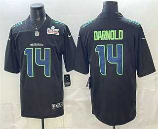Men's Seattle Seahawks #14 Sam Darnold Limited Black Super Bowl LX Fashion Vapor Jersey,We sell and wholesale Men's Seattle Seahawks #14 Sam Darnold Limited Black Super Bowl LX Fashion Vapor Jersey on line form chian!