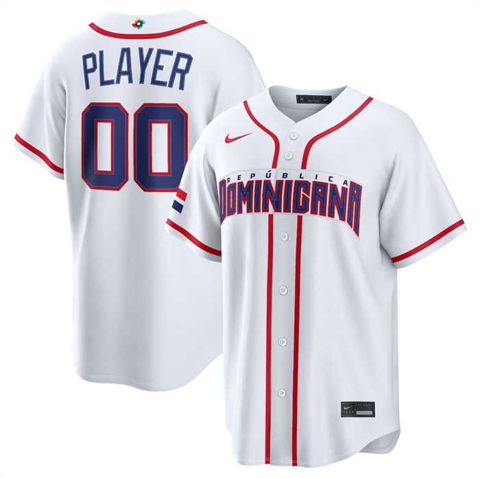Men's Dominican Republic Baseball Active Player Custom White 2026 World Baseball Classic Home Stadium Stitched Jersey,We sell and wholesale Men's Dominican Republic Baseball Active Player Custom White 2026 World Baseball Classic Home Stadium Stitched Jersey on line form chian!