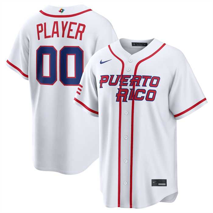 Men's Puerto Rico Baseball Active Player Custom White 2026 World Baseball Classic Home Stadium Stitched Jersey,We sell and wholesale Men's Puerto Rico Baseball Active Player Custom White 2026 World Baseball Classic Home Stadium Stitched Jersey on line form chian!