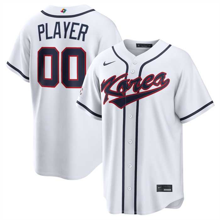 Men's Korea Baseball Active Player Custom White 2026 World Baseball Classic Home Stadium Stitched Jersey,We sell and wholesale Men's Korea Baseball Active Player Custom White 2026 World Baseball Classic Home Stadium Stitched Jersey on line form chian!