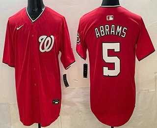 Men's Washington Nationals #5 CJ Abrams Red Limited Jersey,We sell and wholesale Men's Washington Nationals #5 CJ Abrams Red Limited Jersey on line form chian!
