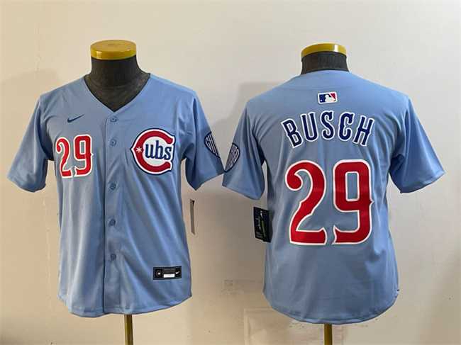 Youth Chicago Cubs #29 Michael Busch Blue Limited Stitched Jersey,We sell and wholesale Youth Chicago Cubs #29 Michael Busch Blue Limited Stitched Jersey on line form chian!